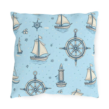 Nautical Notes Outdoor Throw Pillow